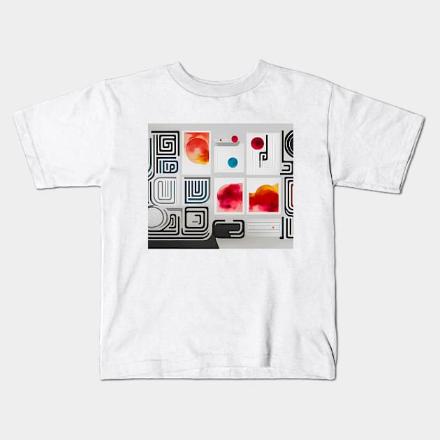 Abstract Boho Line art Kids T-Shirt by puravidavisions